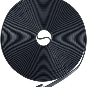 DTECH Ultra Thin Flat Type Computer Monitor VGA Cable Standard 15 Pin Male to Male Connector SVGA Wire - Black -3M